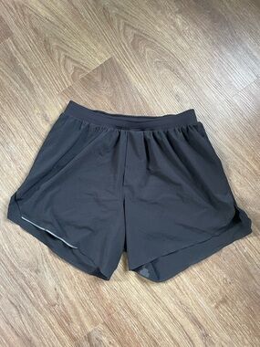 lululemon Fast and Free Black Men's Layered Running Shorts